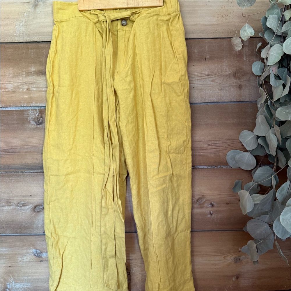Joie Mustard Yellow women’s flowy pants